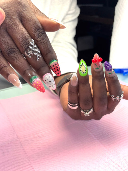 So Juicy!! Medium Almond, Fruit Nails